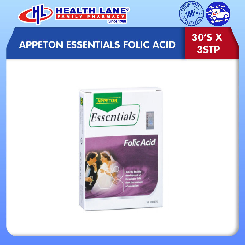 APPETON ESSENTIALS FOLIC ACID 30'Sx3 STP